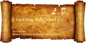 Lisching Dániel névjegykártya